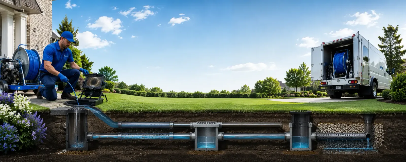Outdoor drain cleaning information for Adams, WI